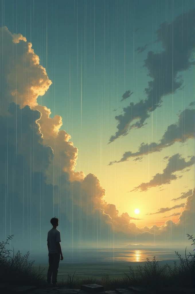 He sent in the morning of rain clouds, the sun rising, and he was watching the horizon