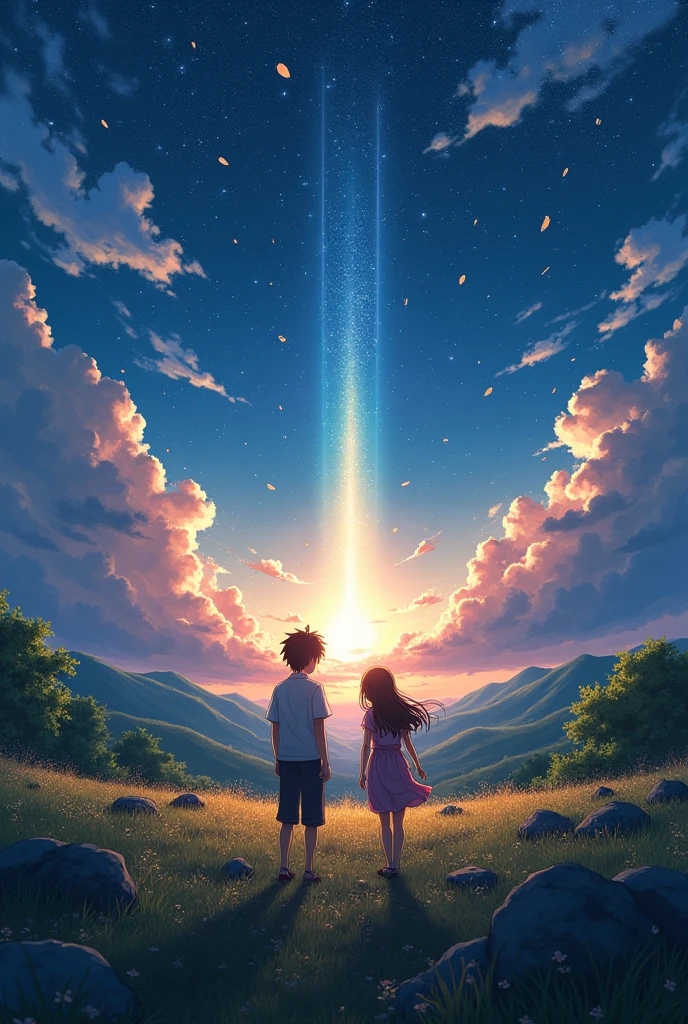 Anime movies「Your Name」A scene like the one in。Traces of a meteorite fall