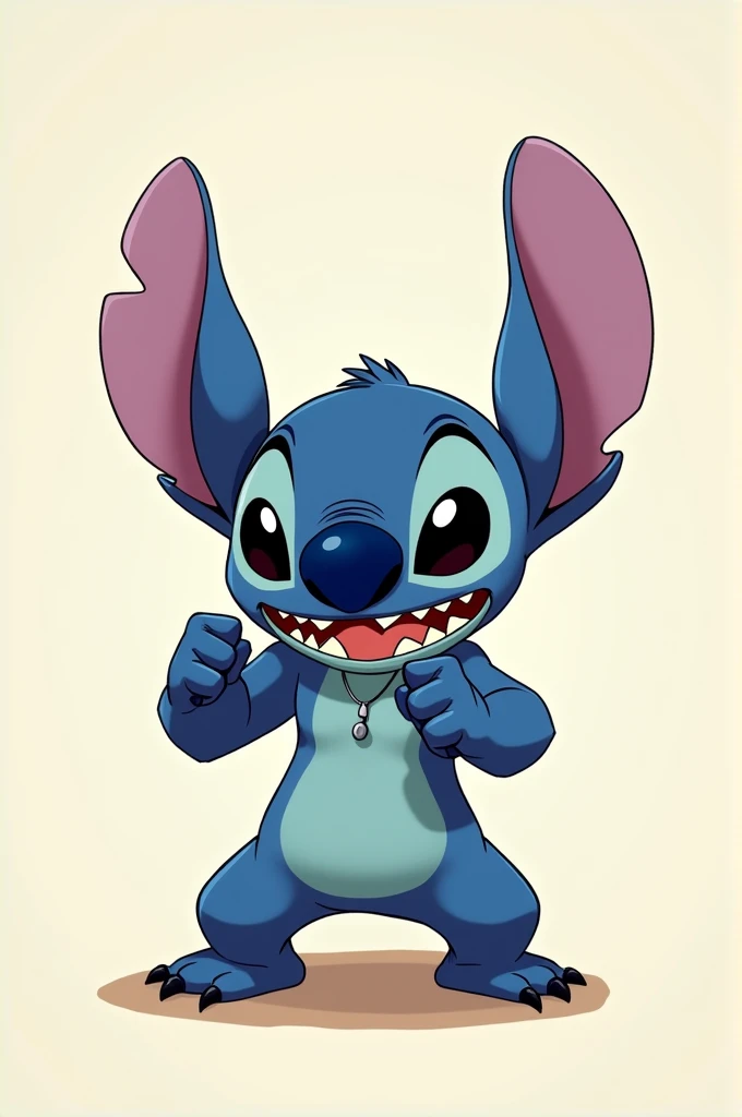 An animated Stitch to draw saying that you are strong