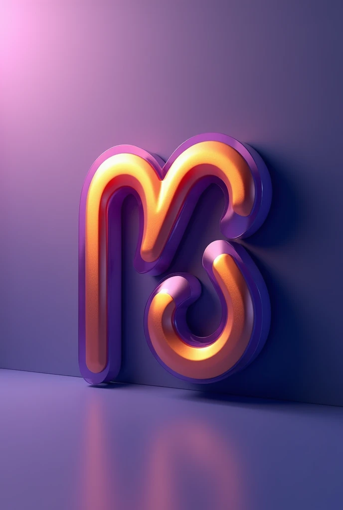 "I would like to create a unique and innovative logo that has never been created before.. The main colors I would like to use are purple and metallic orange.. The logo must be modern and attractive, but easily recognizable. With the letter M and S intertwined Please, use your creativity to create something truly unique and special." focus on the letters M and the letter S intertwined, showing the two letters mixing the colors purple and metallic orange