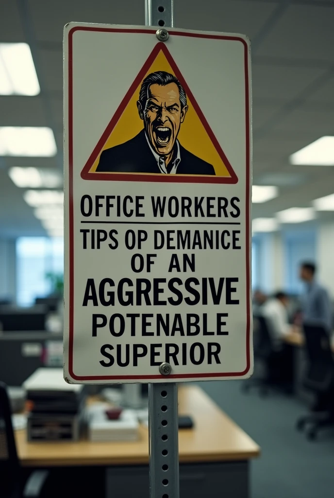 a sign of : "be aware off angry boss, he may hurt or bite" in office.