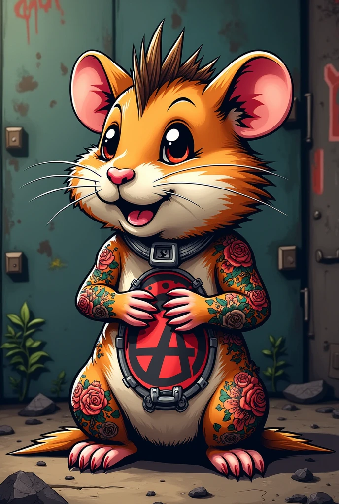 Punk hamster tatoo