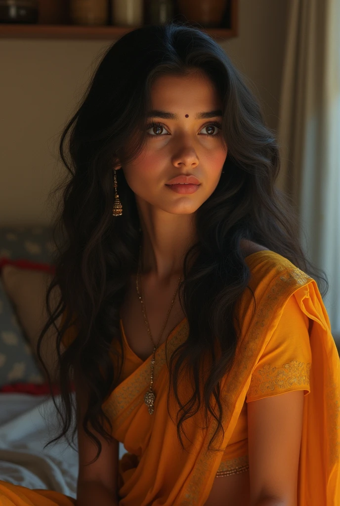 Tamil Nadu girl with inner in home