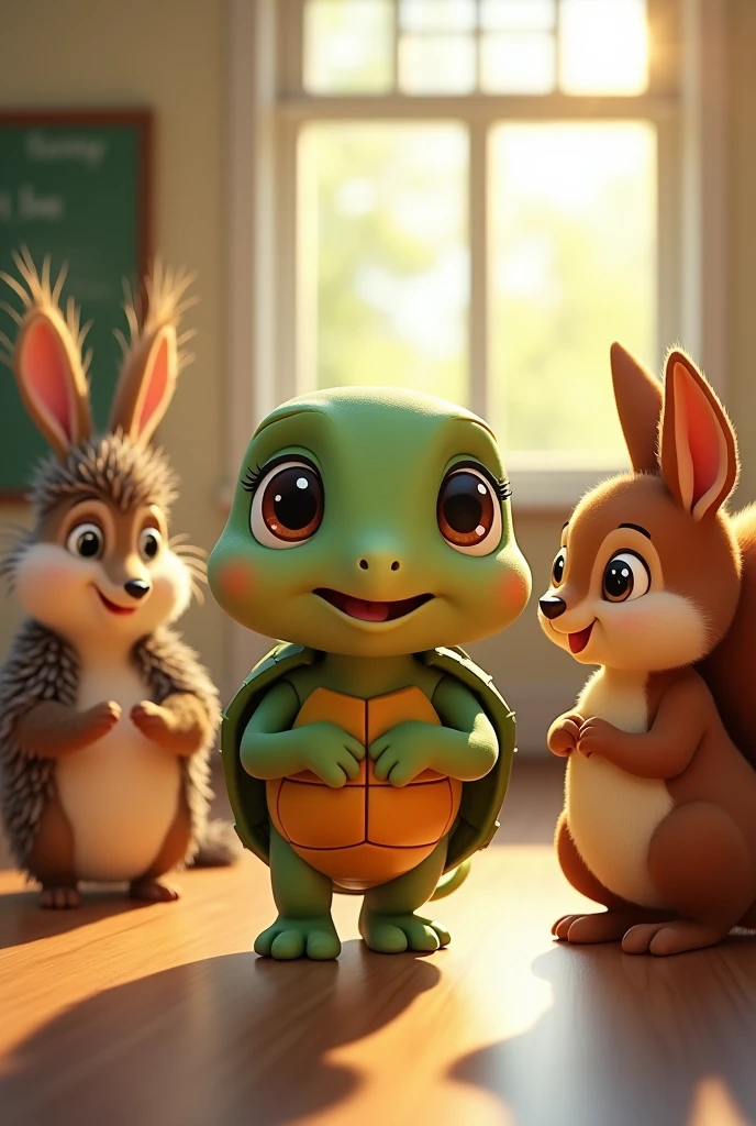 A little turtle Lilli found not only friends in kindergarten, a hedgehog a hare a squirrel but also the courage, 
to be yourself.