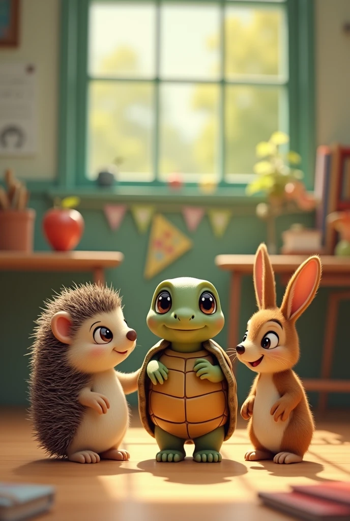 A little turtle Lilli found not only friends in kindergarten, a hedgehog a hare a squirrel but also the courage, 
to be yourself.