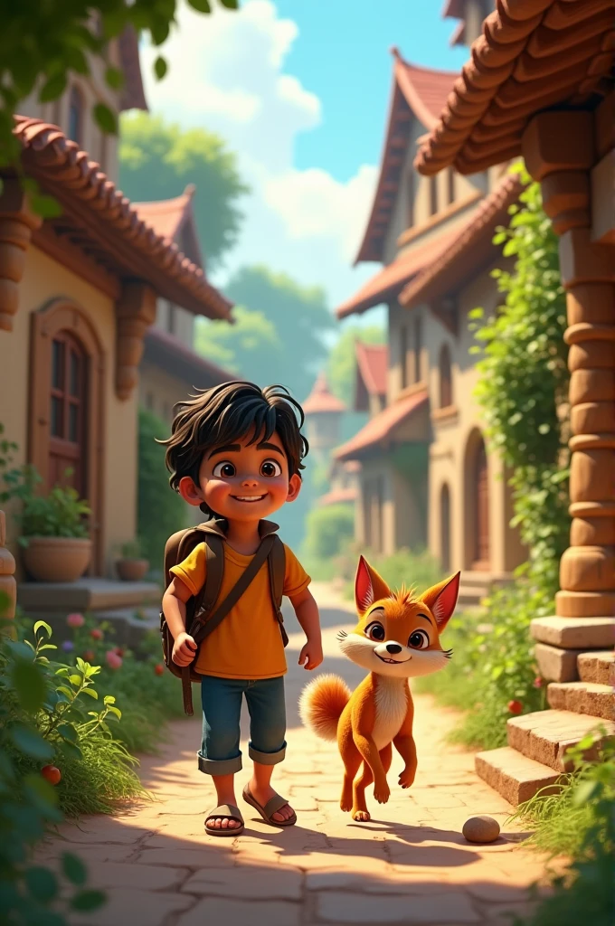 Aarav and Momo continuing their adventures, exploring new places in their beautiful village.
- Capture their bond and joy in their ongoing explorations