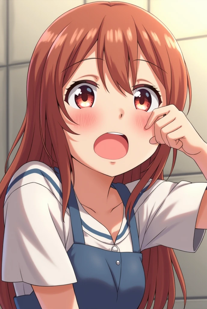Anime girl farts on a man's face