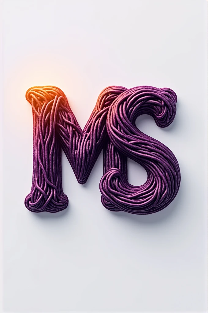 Create a unique logo With the initials MS intertwined with the color purple and chrome orange I want the M and S in the shape of dreds