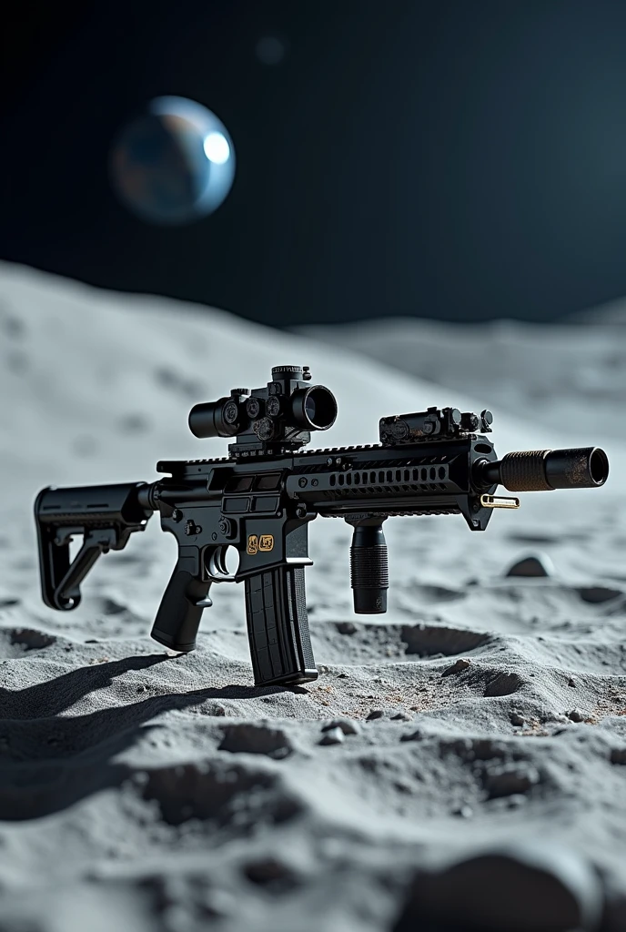 M4 carbine ,rifle customised,in moon place