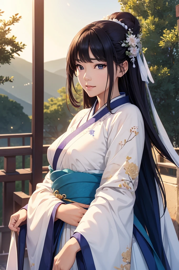 Starry sky landscape、shooting star、(Highest quality,4K,8k,High resolution,masterpiece:1.2)、Very detailed, (Realistic,Realistic,Photorealistic:1.37)、High resolution、Physically Based Rendering、Vibrant colors、Ancient War Landscapes、Traditional Chinese Painting Techniques、Atmospheric lighting、Vivid color contrast、Visually stunning composition、Very detailed目と顔,、Beautiful attention to detail、 Light on the face、 (Hanfu: 1.1)、Nipples are visible、Dynamic pose