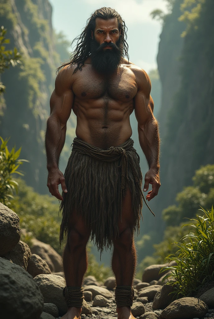 Nude hairy man