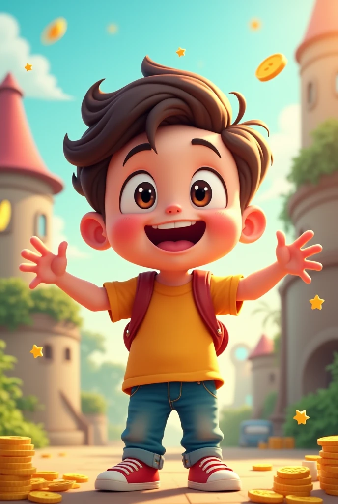 A lucky boy，Cartoon
