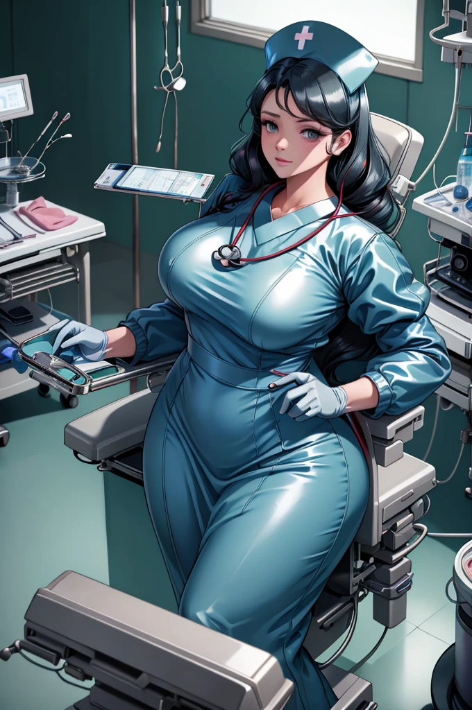 nurse uniform,hospital, latex nurse suit,nurses,busty,elbow gloves,labcoat,black hair woman,red eyes , gigantic ,medical instruments,asian nurse,two nurses,speculum,examination room,oversize ,big ass ,strap on, lay on table ,legs spreaded,giving birth,gyno chair , dentist,Milf,latex,grey uniform,oversize breasts