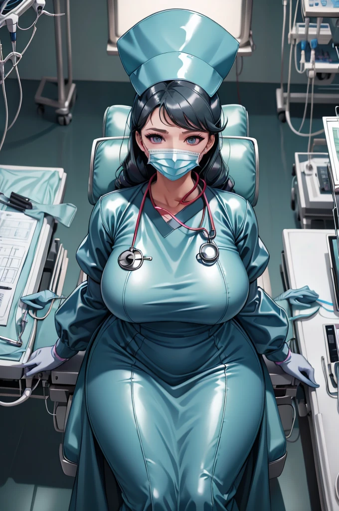 nurse uniform,hospital, latex nurse suit,nurses,busty,elbow gloves,labcoat,black hair woman,red eyes , gigantic ,medical instruments,asian nurse,two nurses,speculum,examination room,oversize ,big ass ,strap on, lay on table ,legs spreaded,giving birth,gyno chair , dentist,Milf,latex,grey uniform,oversize breasts