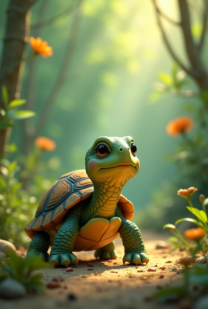 a small turtle The story of Lilli shows,
that sometimes it takes courage,
to have new experiences and open up to other people.