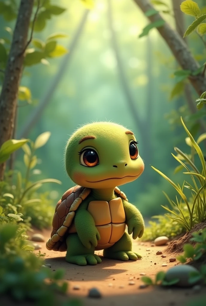 a small turtle The story of Lilli shows,
that sometimes it takes courage,
to have new experiences and open up to other people.