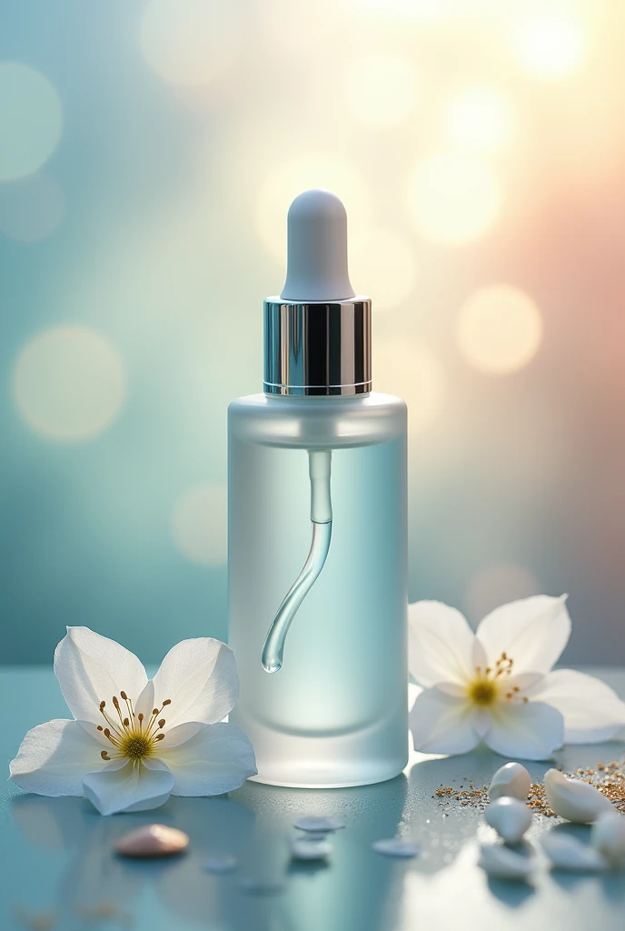 Skin serum, 30 ml, creative photography, beautiful background