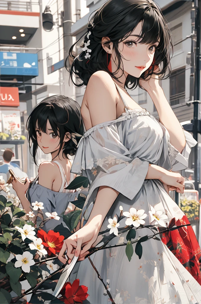 Off-the-shoulder attire,one-girl,Chopping,frontage,sportrait