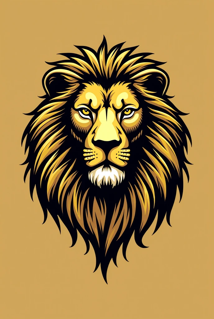 Gold logo, written Big Lion Hookah with the symbol of a golden lion