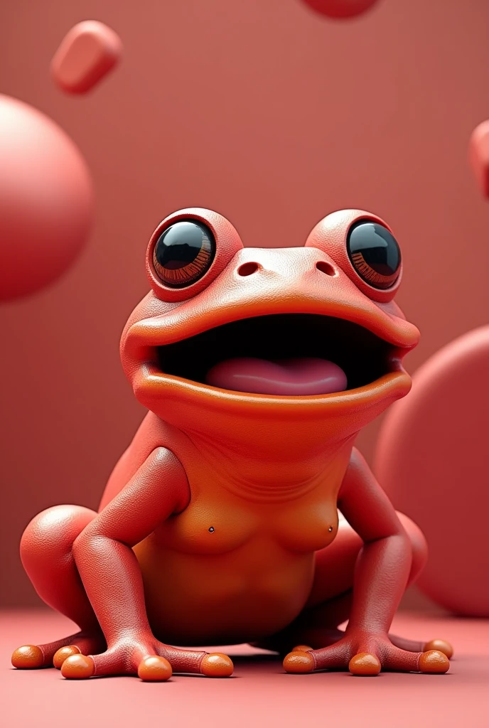 Frog 3d nfts red