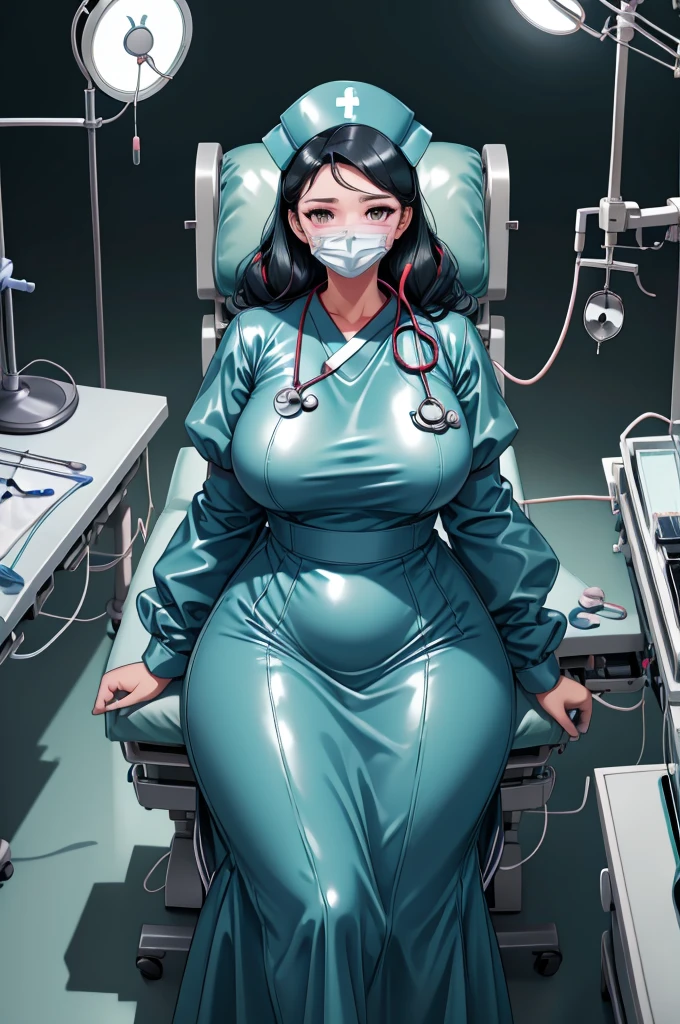 nurse uniform,hospital, latex nurse suit,nurses,busty,elbow gloves,labcoat,black hair woman,red eyes , gigantic ,medical instruments,asian nurse,two nurses,speculum,examination room,oversize ,big ass ,strap on, lay on table ,legs spreaded,giving birth,gyno chair , dentist,Milf,latex,grey uniform,oversize breasts