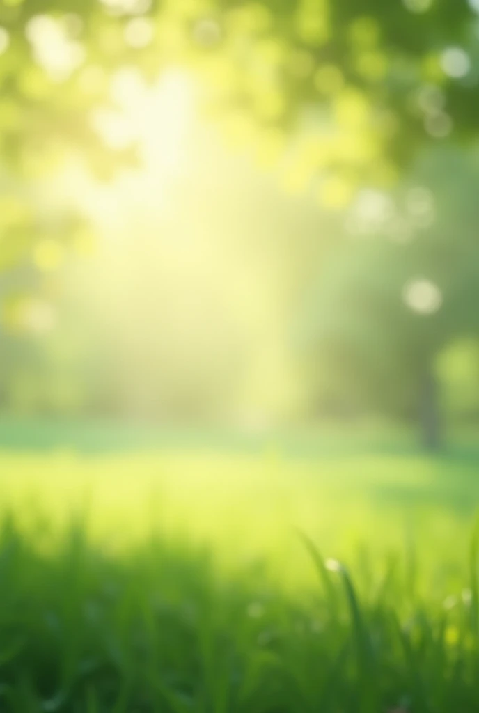 Create a soft and blurred outdoor background that resembles a park or a field with green grass. The background should have a natural, slightly out-of-focus look with gentle hints of greenery and soft sunlight. The overall effect should be subtle, ensuring that the background complements but does not overpower the main subjects (such as pet portraits)."