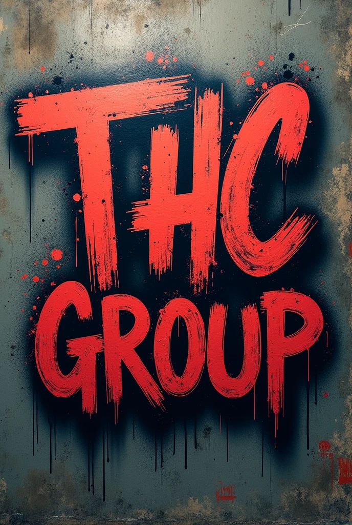 Logo that says THC group in graffiti mode