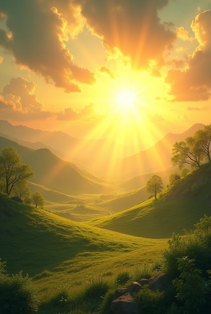 Suggested images: The sun shines and warms the Earth.