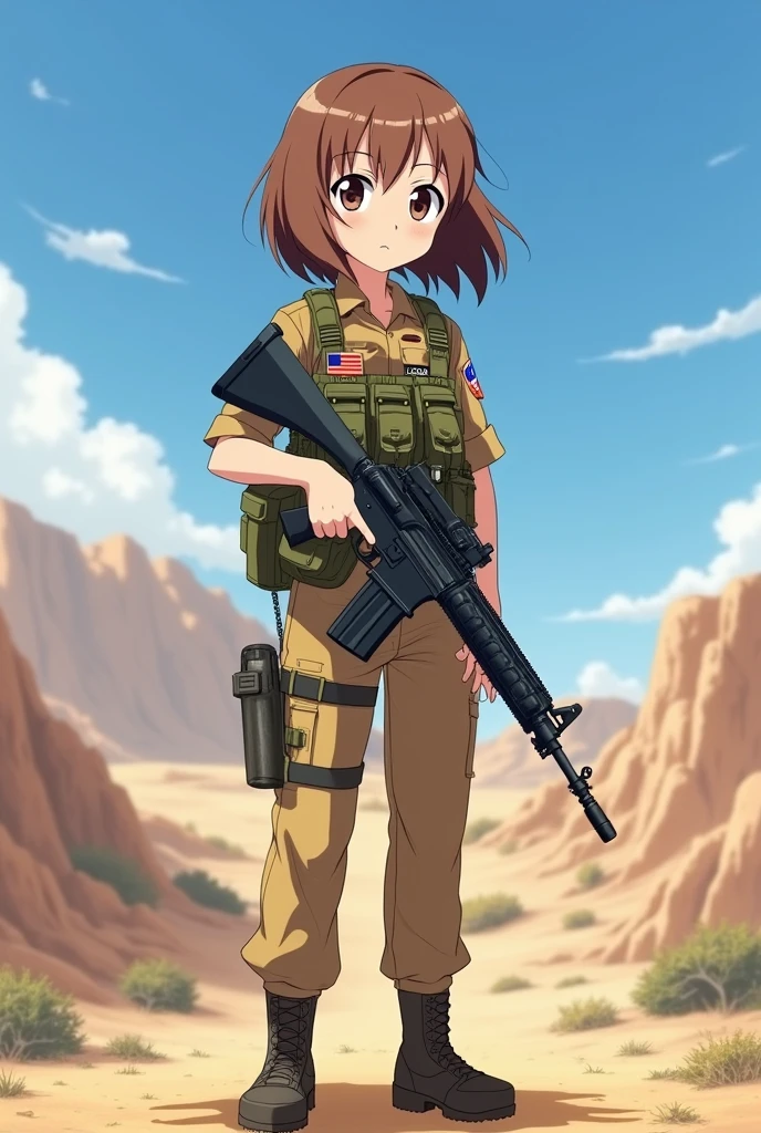 Hirasawa Yui as an israeli soldier 