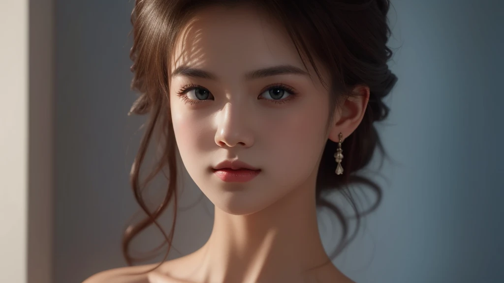 (masterpiece, best quality:1.2), The portrait artwork of a beautiful girl with the theme of light and darkness, ultra-sharp CG at 16k resolution, a masterpiece, Excellent image quality, Very delicate), (Great light and shadow, Exquisite and beautiful), Really smooth skin, Bright face, Displaying near-perfect 18k quality, versatile, lovely.