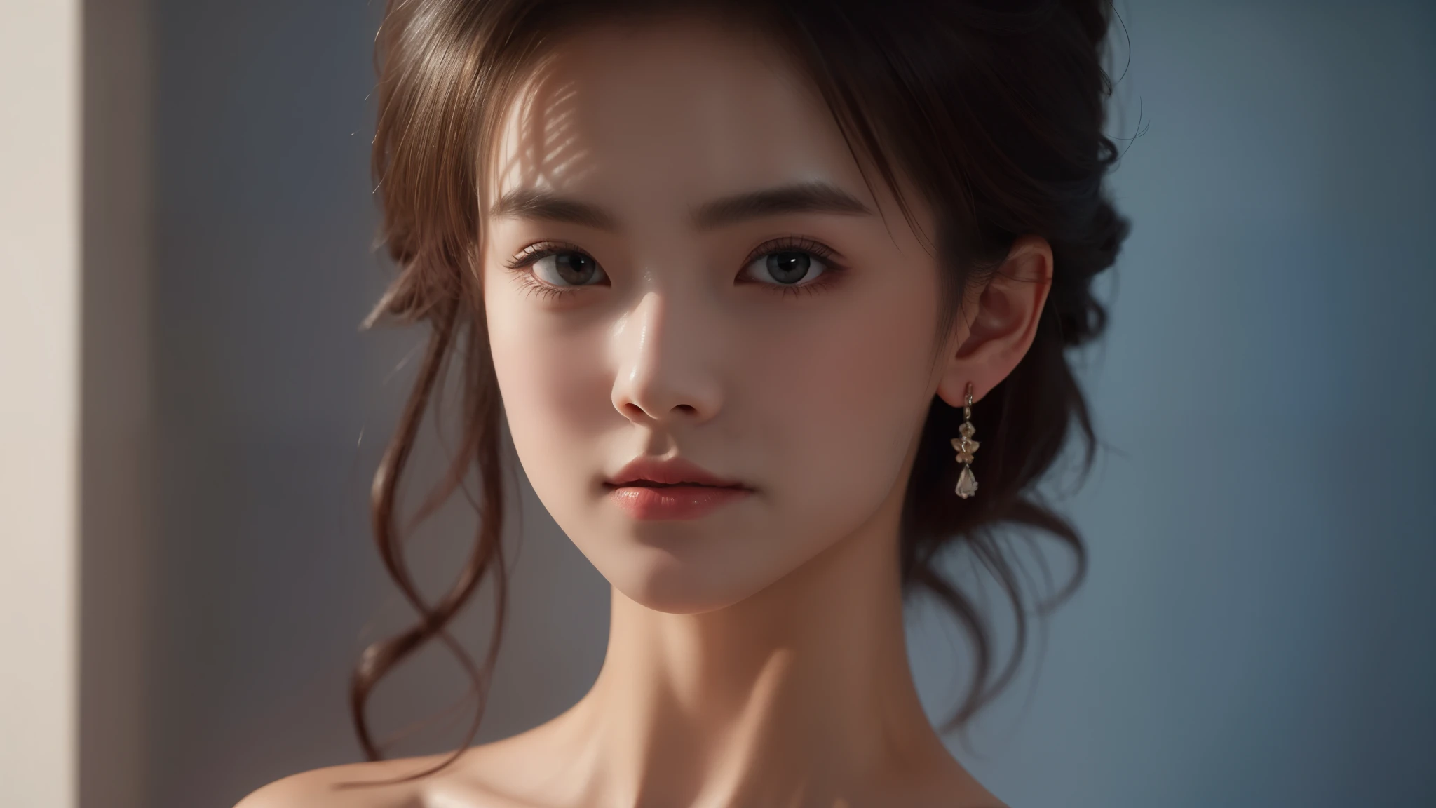 (masterpiece, best quality:1.2), The portrait artwork of a beautiful girl with the theme of light and darkness, ultra-sharp CG at 16k resolution, a masterpiece, Excellent image quality, Very delicate), (Great light and shadow, Exquisite and beautiful), Really smooth skin, Bright face, Displaying near-perfect 18k quality, versatile, lovely.