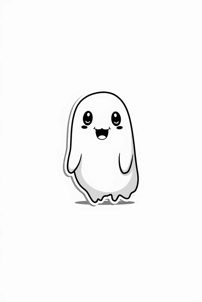 b&w lineart kawaii halloween, sticker, minimalist style, white background, full body, picture, coloring book style on white background, well composed, clean coloring book page, No dither, no gradient, strong outline, No fill, No solids, vector illustration, –ar 9:11 –v 5 and many picture