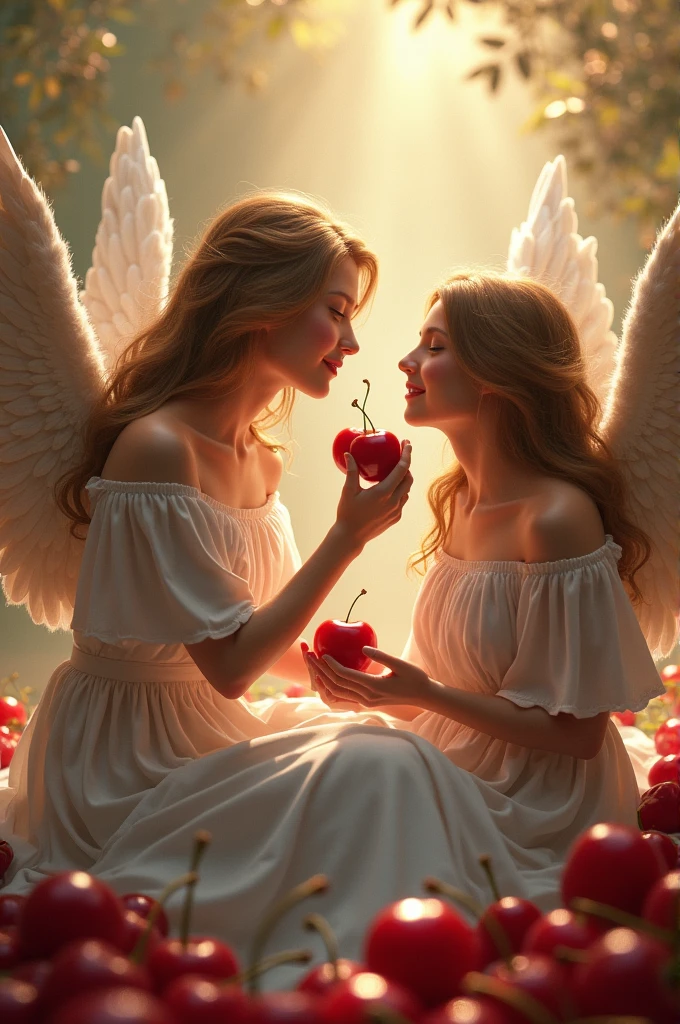 I dreamed that you eat cherries with the angels, and that the angels are similar to me, and that I fall in your lap, give me children