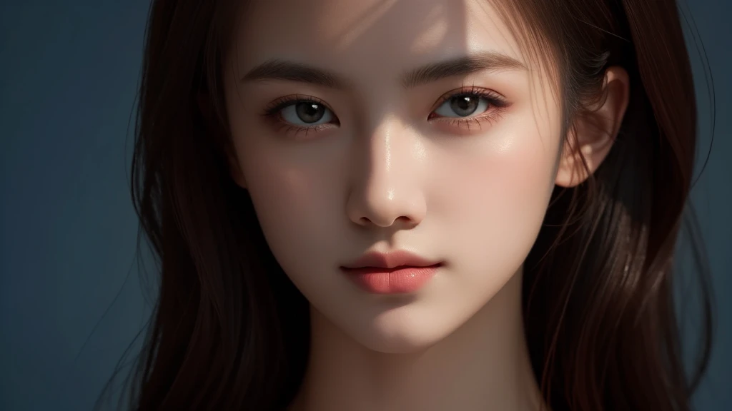 (masterpiece, best quality:1.2), The portrait artwork of a beautiful girl with the theme of light and darkness, ultra-sharp CG at 16k resolution, a masterpiece, Excellent image quality, Very delicate), (Great light and shadow, Exquisite and beautiful), Really smooth skin, Bright face, Displaying near-perfect 18k quality, versatile, lovely.