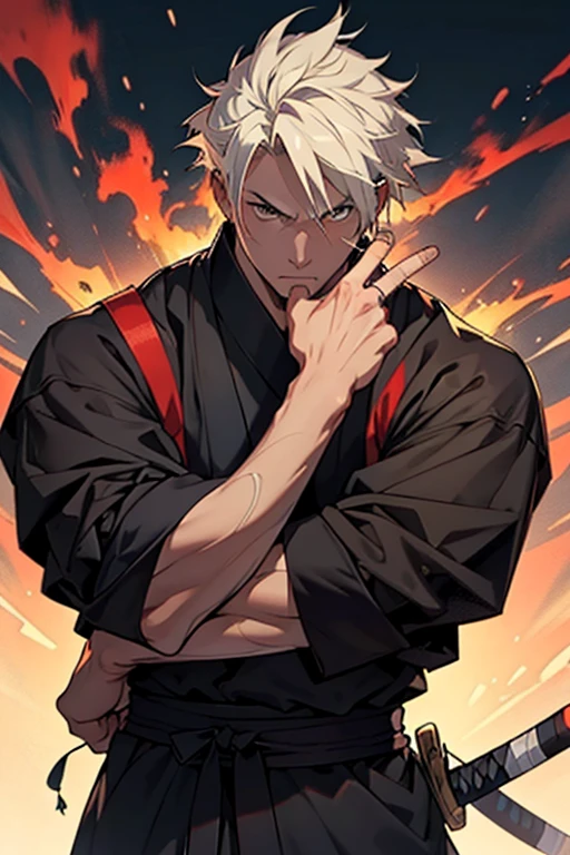 score up_9,score up_8,score up_7,source_anime,masterpiece,best quality,super detailed,samurai,male,old,cool,sharp eyes,holding katana,perfect hands,perfect fingers
