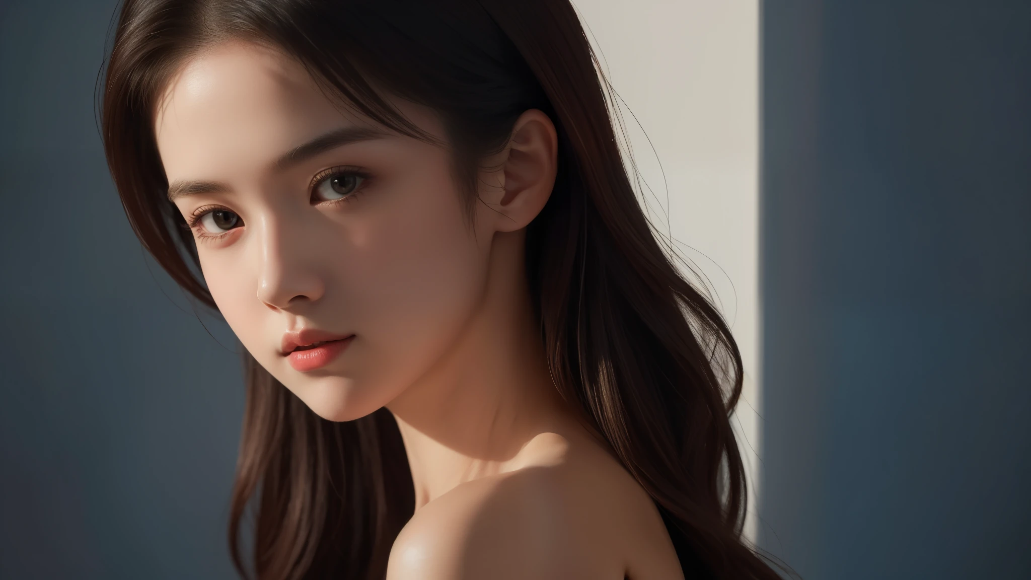 (masterpiece, best quality:1.2), The portrait artwork of a beautiful girl with the theme of light and darkness, ultra-sharp CG at 16k resolution, a masterpiece, Excellent image quality, Very delicate), (Great light and shadow, Exquisite and beautiful), Really smooth skin, Bright face, Displaying near-perfect 18k quality, versatile, lovely.