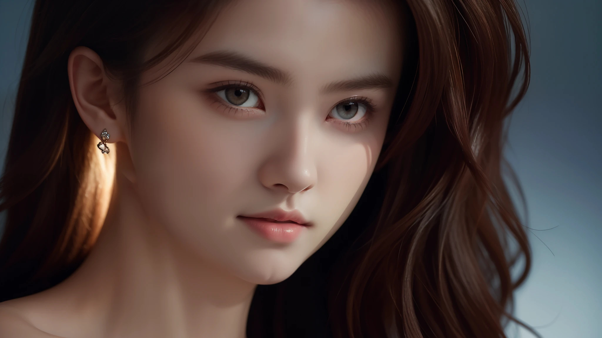 (masterpiece, best quality:1.2), The portrait artwork of a beautiful girl with the theme of light and darkness, ultra-sharp CG at 16k resolution, a masterpiece, Excellent image quality, Very delicate), (Great light and shadow, Exquisite and beautiful), Really smooth skin, Bright face, Displaying near-perfect 18k quality, versatile, lovely.