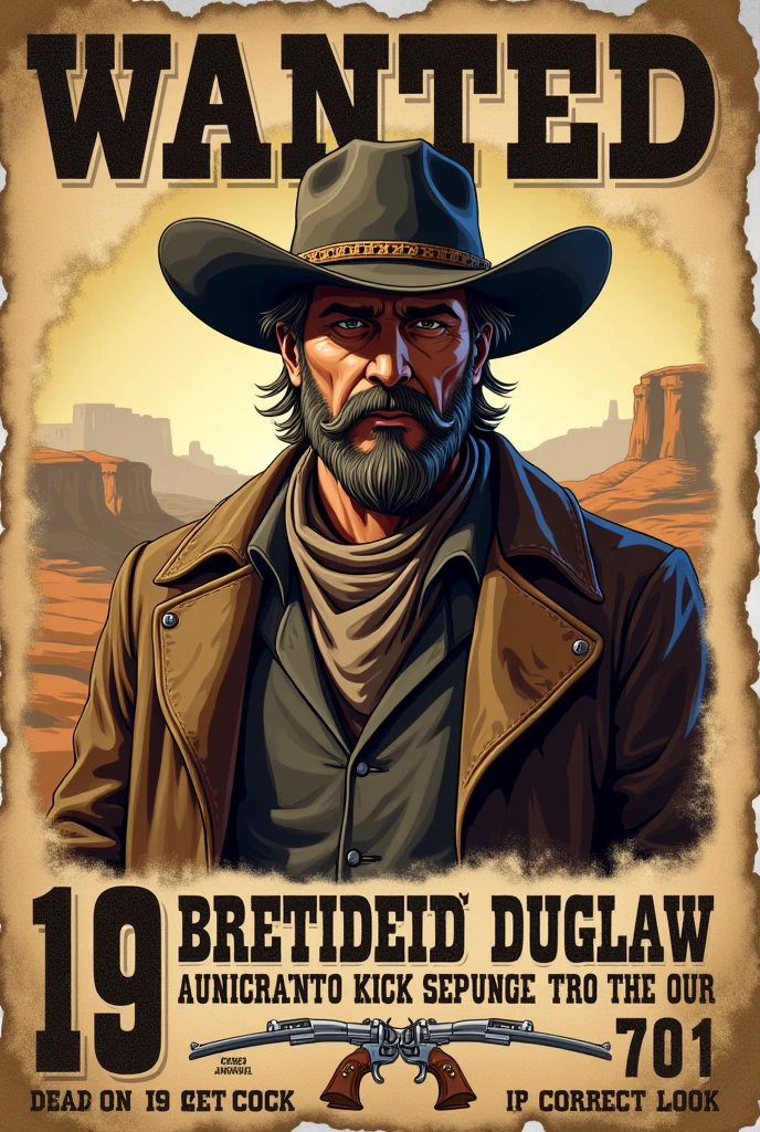 Ein Wanted Plakat aus dem Western
