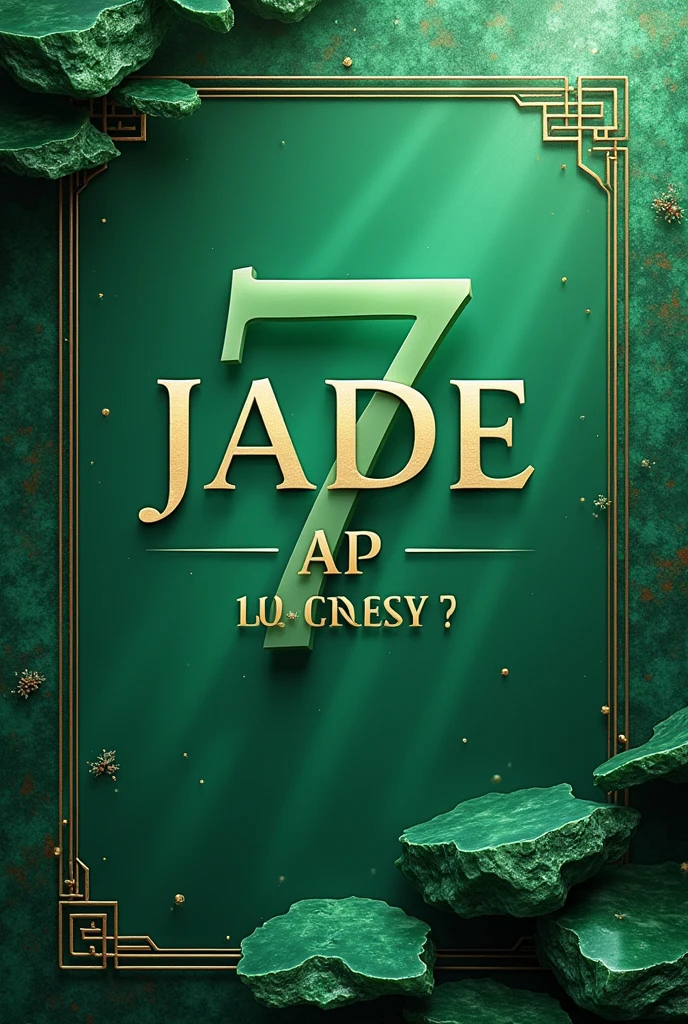 Make a Banner for "Section 7 - Jade AP Class"
no human figures, just words and a fancy jade backround