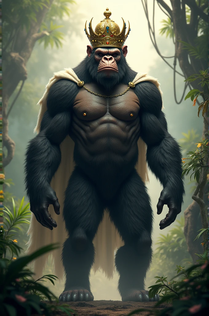 Ape King with crown on head