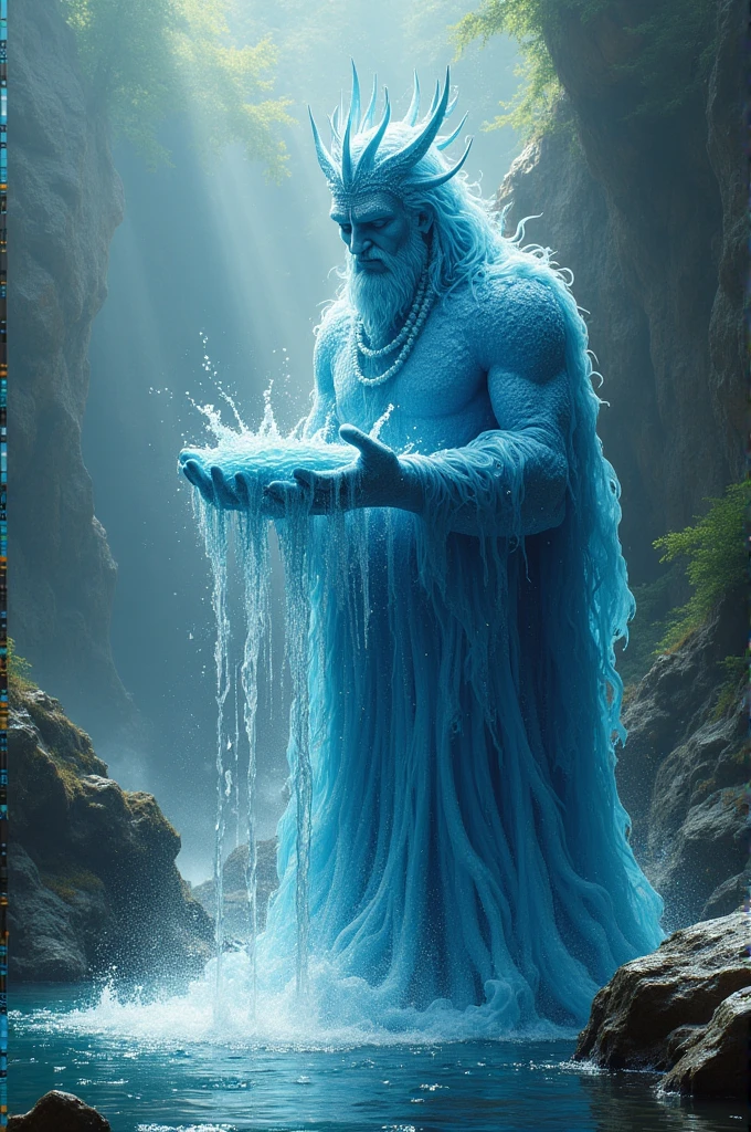 Water god filling the planet with water