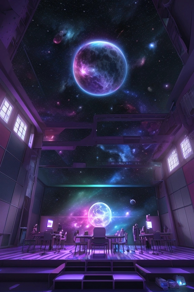 Technology Club,Space,universe,3d colorful,4k,students