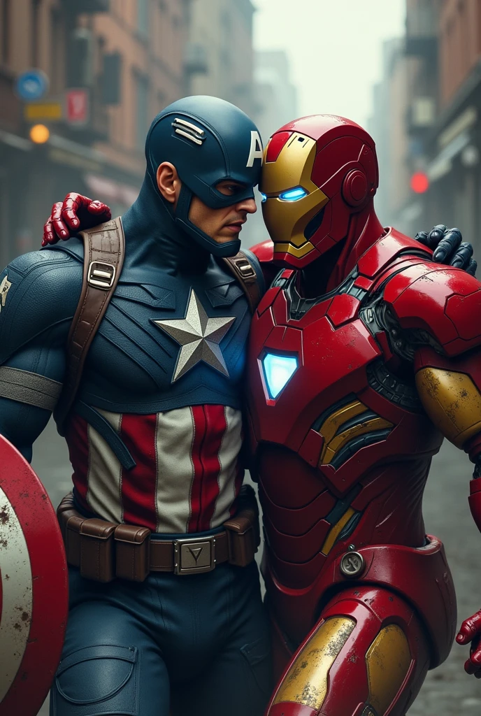 Humiliating Captain America Iron Man 

