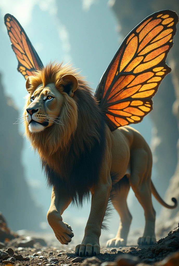 **A hybrid animal**: Mixes two incompatible animals, such as a lion with giant insect wings, or an elephant with the head of a shark.