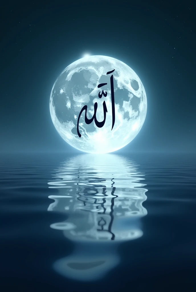 A moon and moon on write "Allah"