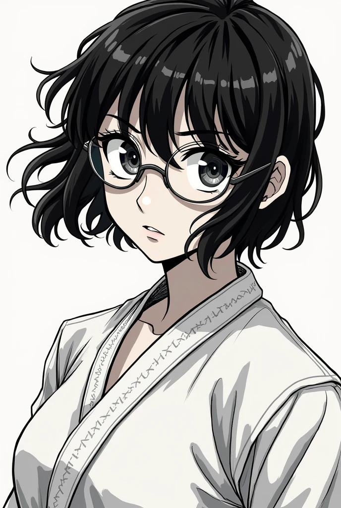Watanabe Kaiya's hair is twirled
Cropped hair, glasses, single eyelids, karate, strong