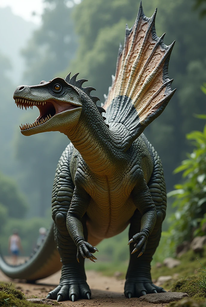 A spinosaurus with realistic complexions 