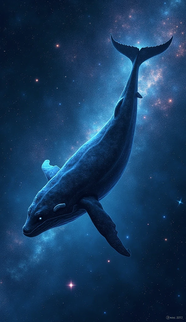 anime、(masterpiece:1.2),(Amazingly absurd:1.2),High resolution,Very detailed,Breathtaking creations,Starry sky themed artwork、universe,((A whale swimming in the sea of stars)),Strong contrast