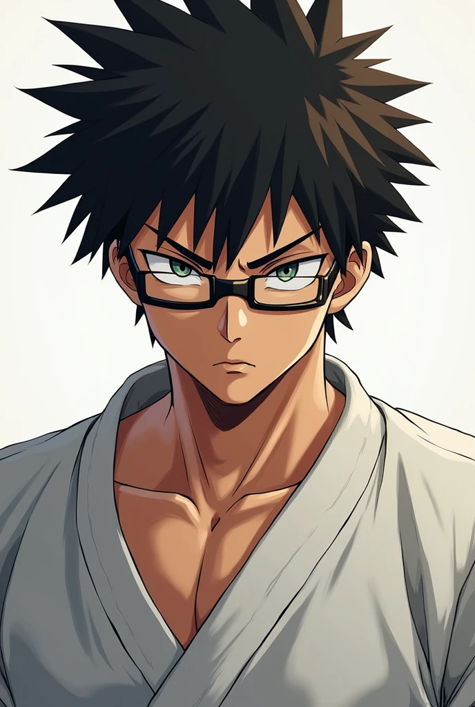 Watanabe Kaiya man&#39;s hair is spiky　
Short hair, cropped, glasses, single eyelids, karate, strong