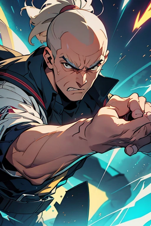 score up_9,score up_8,score up_7,source_anime,masterpiece,best quality,super fine illustration,super detailed, 8k,dynamic angle,perfect hands,perfect body,perfect face,BREAK a old general commernder,a shaved head,BREAK he folds his arms, with wrinkles between his brows. An aura of anger (emanating:1.5) rises from his body.BREAK commernder room,detailed background,retoro,lightning effect,
